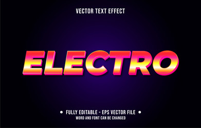 editable text effect gradient style for digital vector image