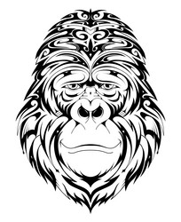 Monkey Tattoo Tribal Vector Images (over 410)