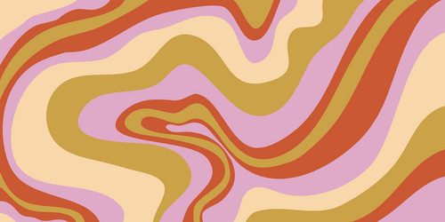 psychedelic swirl groovy pattern vector image