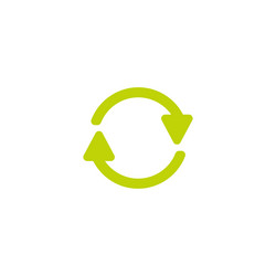 refresh or reload icon two green round rotation vector image