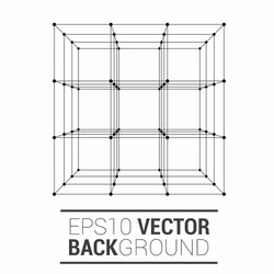 Wireframe Cube Icon vector image