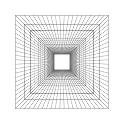 Square room white wireframe in perspective Vector Image