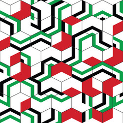 abstract geometric color in hexagon pattern vector image