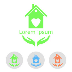 concept of a cozy home with sample text and icons vector image