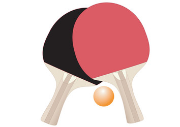 Table tennis rackets vector