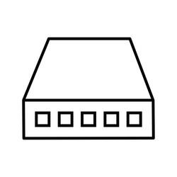 unique network switch line icon vector image