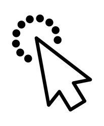 click cursor set computer pointer hand and arrow vector image
