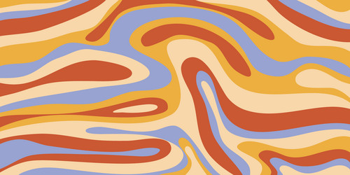 psychedelic swirl groovy pattern vector image