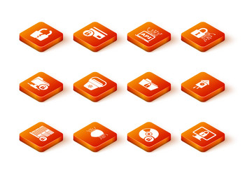 set server security with lock cyber ftp folder vector image