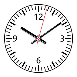 Clock Face - Simple Time Display vector image