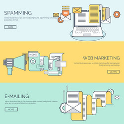 Flat background coding vector