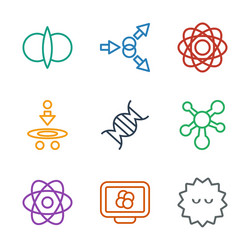7 molecule icons Royalty Free Vector Image - VectorStock