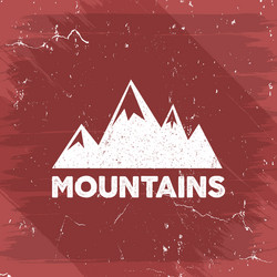 Mountain Badge - Retro Wilderness Vector Image