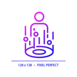 2d thin linear gradient mixed reality icon vector image