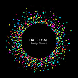 Abstract Halftone Splash Element vector image