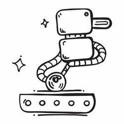 ai algorithm and conveyor belt concept vector image