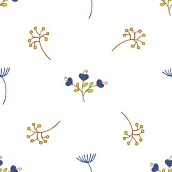 seamless pattern with spring and summer twigs vector image