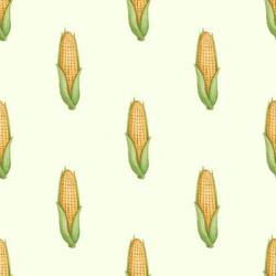 Coloured corn seamless vibrant pattern Royalty Free Vector