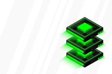 quantum computer large data processing server vector image