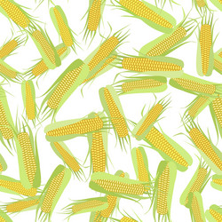 Seamless pattern corn vegetables ornament Vector Image