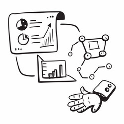 ai algorithm and financial analytics concept vector image