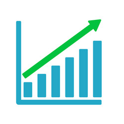 growth graph business chart bar diagram vector