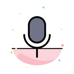 mic microphone basic ui abstract flat color icon vector image
