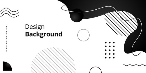 template simple background with fluid and black vector image