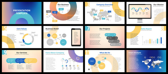 business presentation templates vector