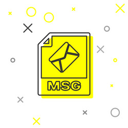 grey msg file document icon download button vector image