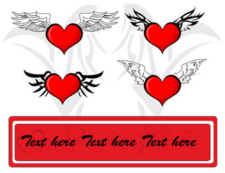 heart tattoos vector