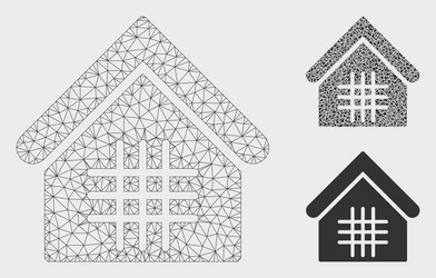jail mesh wire frame model and triangle vector image