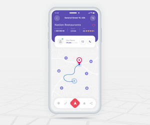 map gps navigation app ux ui concept mobile vector image