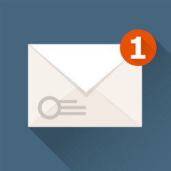 new incoming message notification icon - envelope vector image