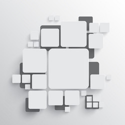 rounded shape with shadow and colorful circle vector image