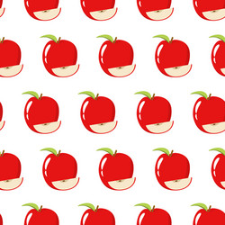 Seamless pattern with fresh and natural red ripe vector