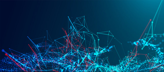 abstract polygonal background with connecting vector image