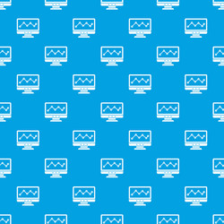graph in computer screen pattern seamless blue vector image