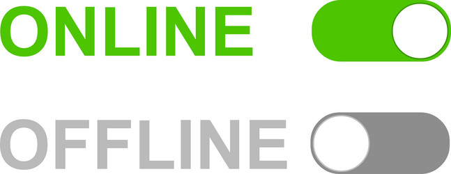 online offline buttons vector image