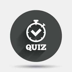 quiz sign icon questions and answers game vector image