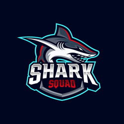 Shark Esports Mascot Logo Vector Image