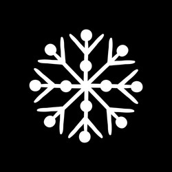 Snowflake icon christmas and winter theme vector