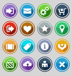 web design round buttons set vector image