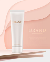 White tube of cosmetic product spa or skin care vector