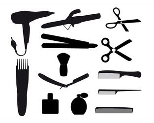 Barber Tools Collection Vector Image