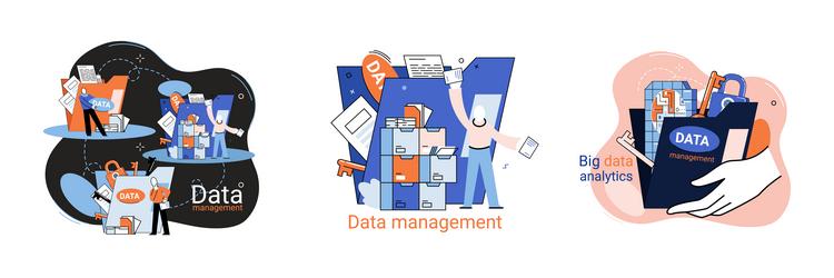 big data analytics platform management vector image