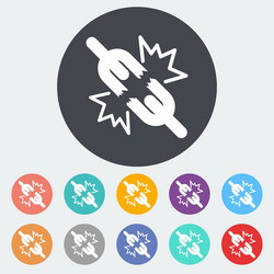 broken connection single icon vector image