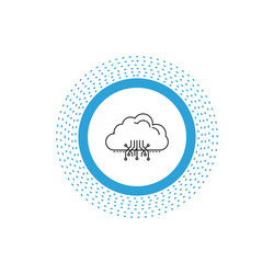 cloud computing data hosting network line icon vector image