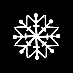 Snowflake icon christmas and winter theme vector