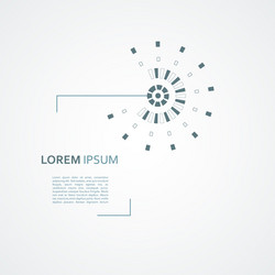 abstract mechanical scheme with circular vector image